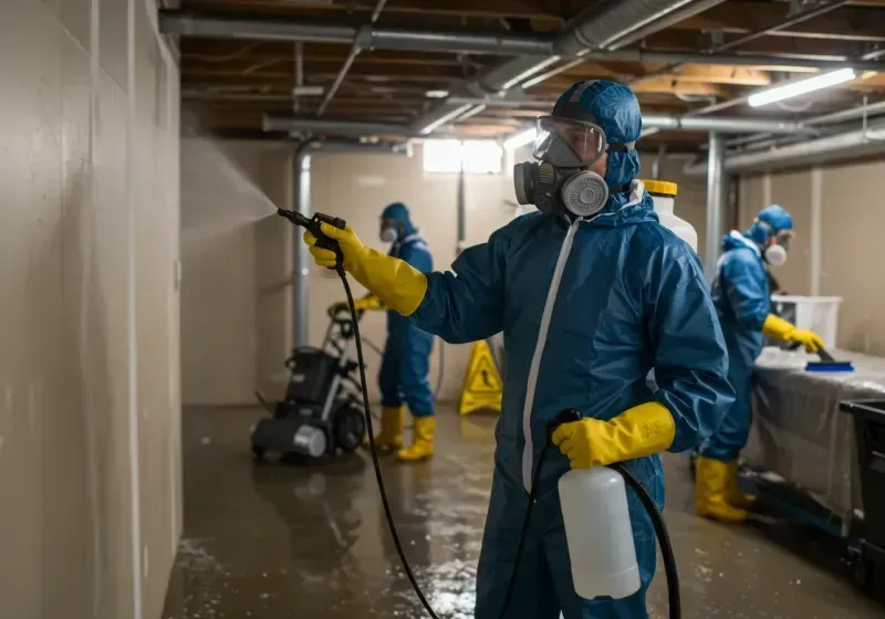 Basement Sanitization and Antimicrobial Treatment process in Hudson, TX